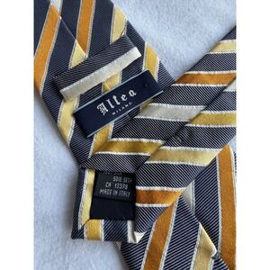 Altea Milano	Multi Striped Woven Repp Long 60.5"	100% Silk	Tie Necktie